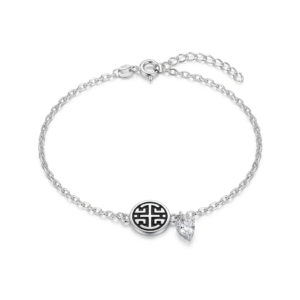 Cross Medallion Bracelet, Bracelets in 925 sterling silver, studio shot