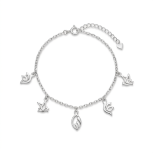Tulip Charm Bracelet, Bracelets in 925 sterling silver, studio shot