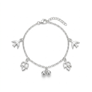 Swallow Leaf Bracelet, Bracelets in 925 sterling silver, studio shot