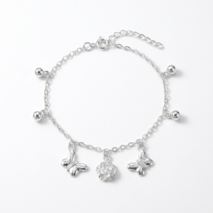 Butterfly Charm Bracelet, Bracelets in 925 sterling silver, studio shot