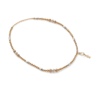 Two-Tone Bead Necklace, Necklaces in 925 sterling silver, studio shot