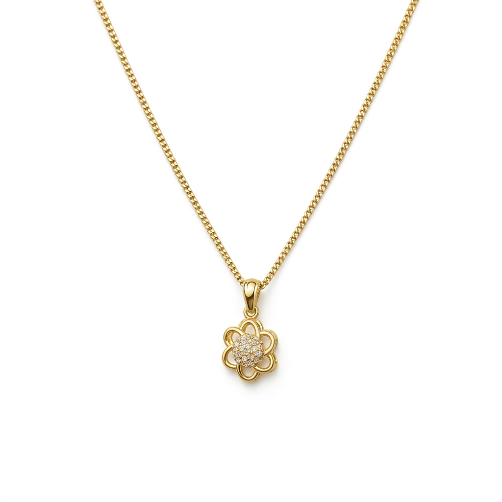 Petal Cluster Pendant, Pendants in 925 sterling silver, studio shot