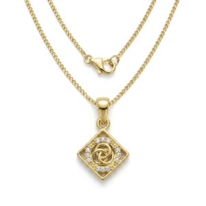 Swirl Diamond Pendant, Pendants in 925 sterling silver, studio shot