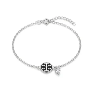 Cross Medallion Bracelet, Bracelets in 925 sterling silver, studio shot