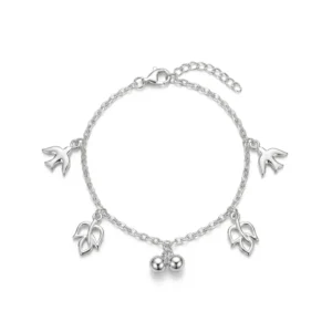 Swallow Leaf Bracelet, Bracelets in 925 sterling silver, studio shot