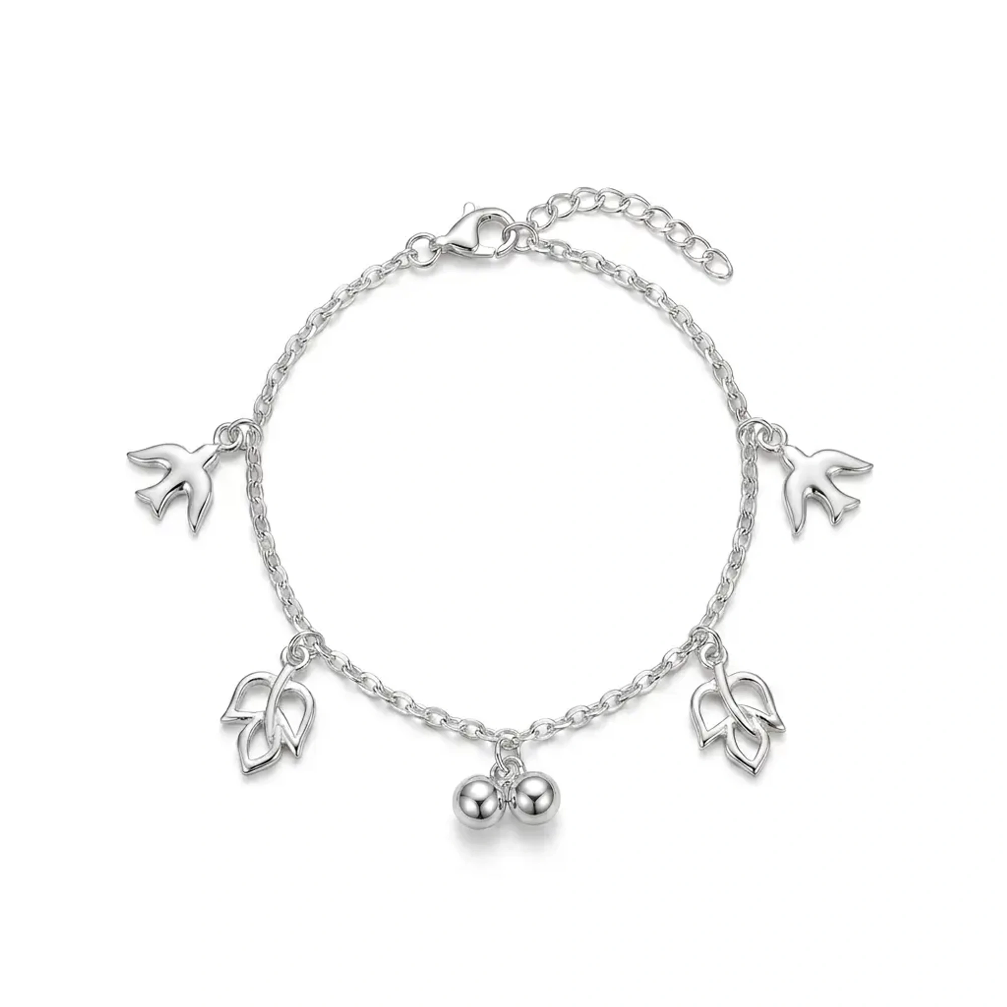 Swallow Leaf Bracelet, Bracelets in 925 sterling silver, studio shot
