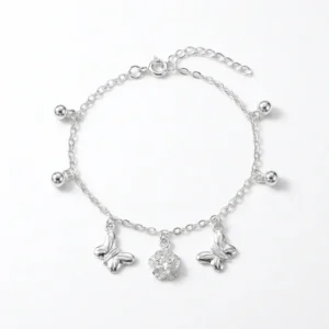 Butterfly Charm Bracelet, Bracelets in 925 sterling silver, studio shot