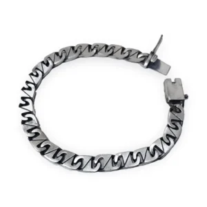 Wave Link Bracelet, bracelet in 925 sterling silver