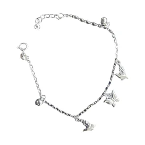 Shell and Butterfly Bracelet, bracelet in 925 sterling silver