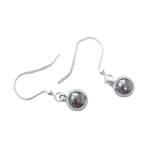 Dark Bead Drop Earrings, earring in 925 sterling silver