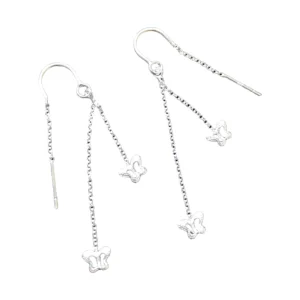 Butterfly Chain Threader Earrings, earring in 925 sterling silver