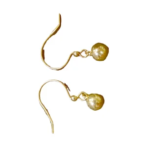 Gold Plated Sphere Drop Earrings, earring in 925 sterling silver