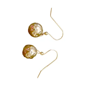 Bronze Bead Drop Earrings, earring in 925 sterling silver