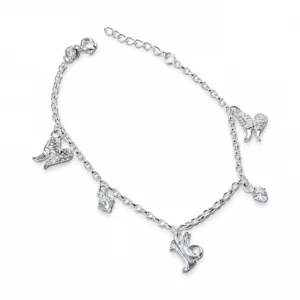 Animal Charm Bracelet, bracelet in 925 sterling silver