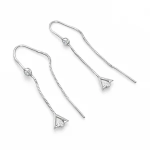 Kite Charm Threader Earrings, earring in 925 sterling silver