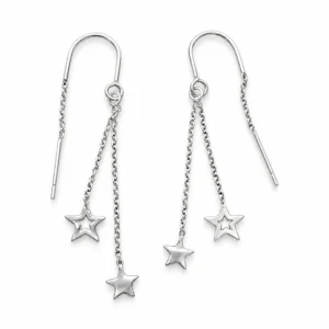 Star Trio Threader Earrings, earring in 925 sterling silver