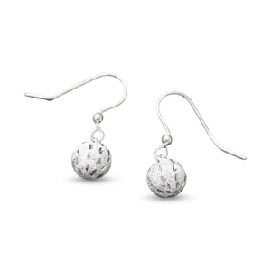 Speckled Ball Drop Earrings, earring in 925 sterling silver
