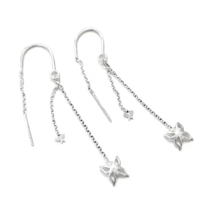 Butterfly and Star Threader Earrings, earring in 925 sterling silver