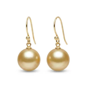 Gold Plated Sphere Drop Earrings, earring in 925 sterling silver