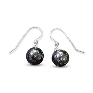 Hematite Bead Drop Earrings, earring in 925 sterling silver